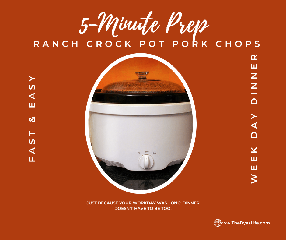 5Minute Prep Ranch Crockpot Pork Chops The Byas Life